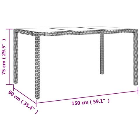 Set da Pranzo da Giardino 7 pz con Cuscini Beige in Polyrattan - Foto 6
