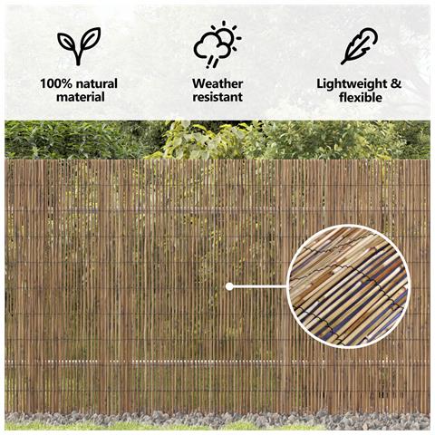 Recinzione in canneto per giardino  600x160 cm - Foto 1