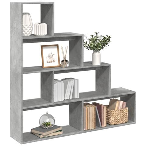 Libreria 4Ripiani Grigio Cemento 143,5x29x143,5cm Truciolato - Foto 2