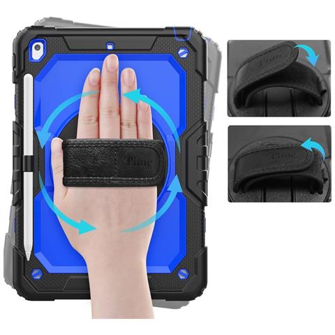 Custodia Per Ipad 9/8/7 10.2” Con Supporto E Tracolla Blu - Foto 2