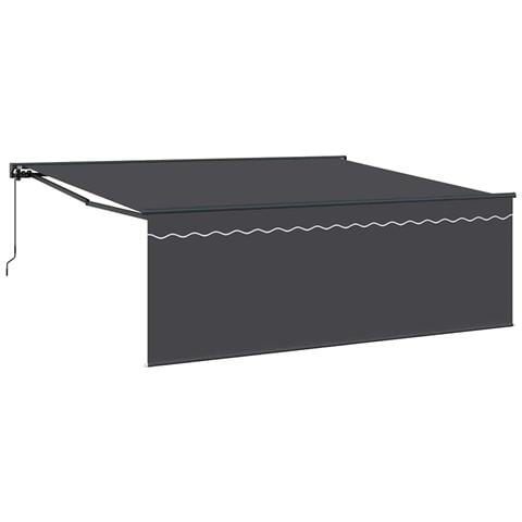 Tenda Retrattile Arancione e bianco 350x250 cm Tessuto - Foto 1