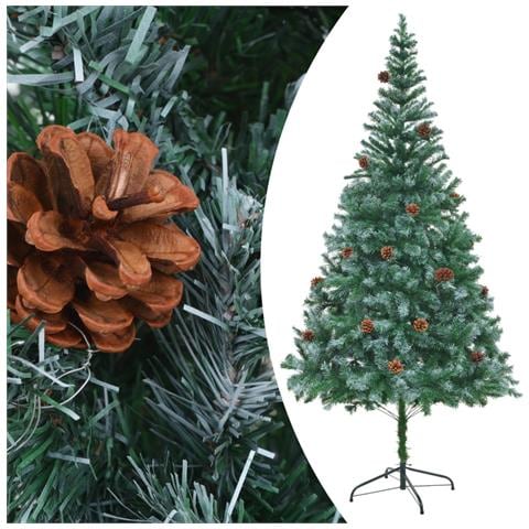 Albero Di Natale Artificiale Con Pigne 210 Cm - Foto 1