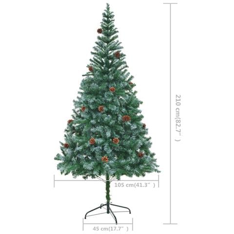 Albero Di Natale Artificiale Con Pigne 210 Cm - Foto 7