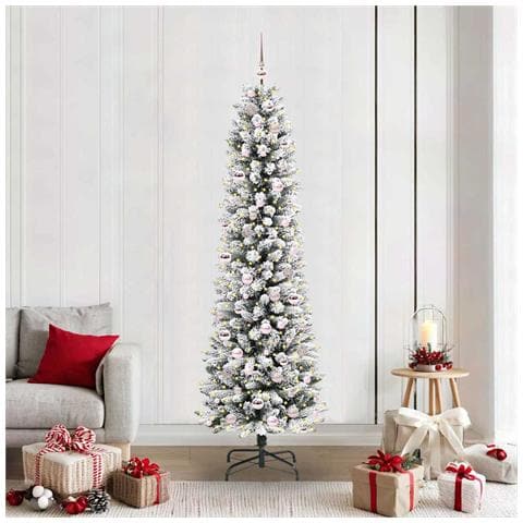 Albero di Natale artificiale con 300 LED Bianco 210 cm - Foto 2