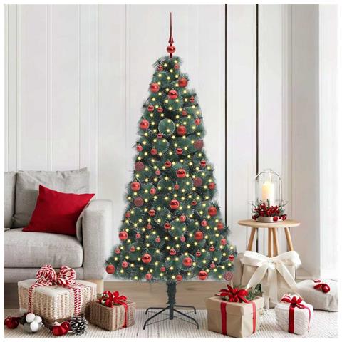 Albero di Natale artificiale preilluminato con set di palline - Foto 2