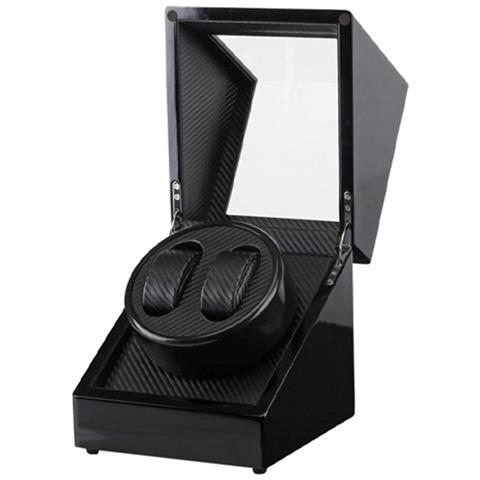 Carica Orologi Automatico Con Motore Silenzioso E Esterno In Pelle Pu Black - Foto 2