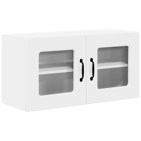 Pensile cucina Bianco Lucido 80 x 31 x 40 cm Legno multistrato - Foto 1