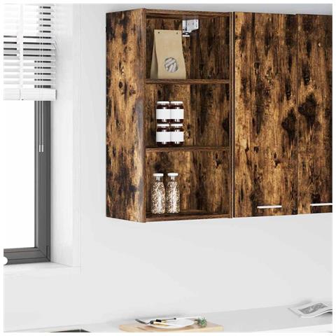 Armadio pensile Riga Rovere fumé 40 x 29,5 x 80 cm - Foto 2