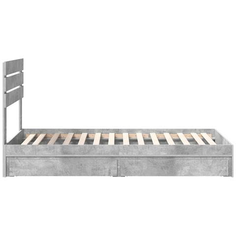 Letto con Contenitore con testiera Grigio cemento 75 x 190 cm - Foto 9