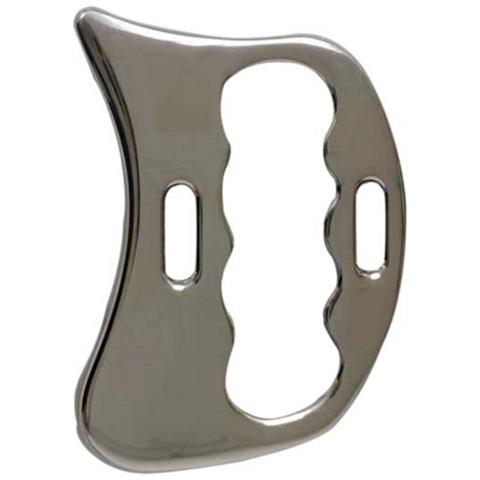 Set Da 2 Coltelli Per Fascia In Acciaio Inossidabile, Strumento Gua Sha A Forma Di D Per Massaggio E Raschiamento - Foto 1