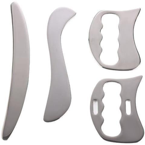 Set Da 2 Coltelli Per Fascia In Acciaio Inossidabile, Strumento Gua Sha A Forma Di D Per Massaggio E Raschiamento - Foto 2
