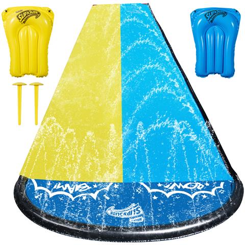 Scivolo d'acqua da Giardino, Slip N Slide Double Wave Rider 548.64 cm con Boogie per bambini 5-12 anni - Foto 7