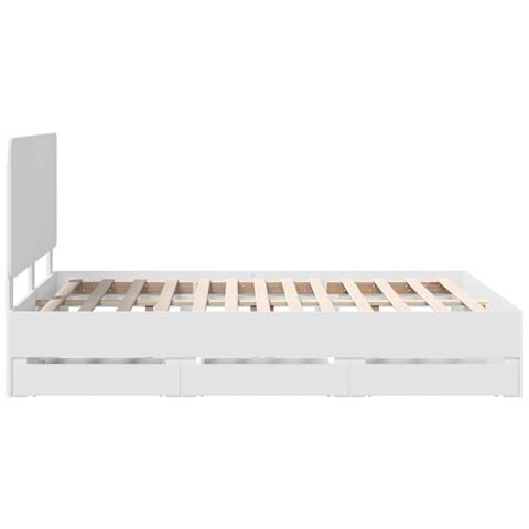 Struttura del letto Bianco 140 x 200 cm Legno Ingegnerizzato - Foto 9