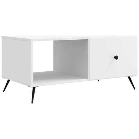 Tavolino da salotto Bianco 90 x 50 x 40 cm Legno ingegnerizzato - Foto 1