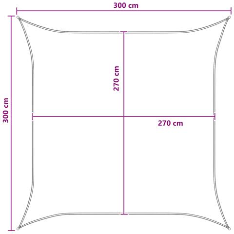 Telo Ombra Giallo e Bianco 3 x 3 m HDPE - Foto 8