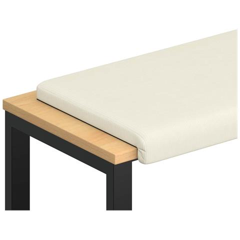 Cuscino per panchina corduroy Crema Profondità 35 cm - Foto 1
