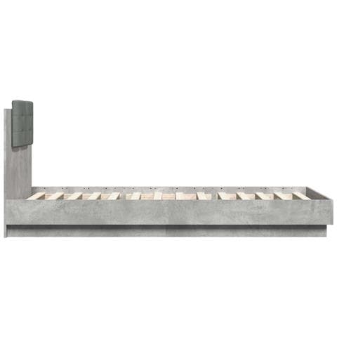 Struttura letto con testata Grigio Cemento 80 x 200 cm - Foto 2