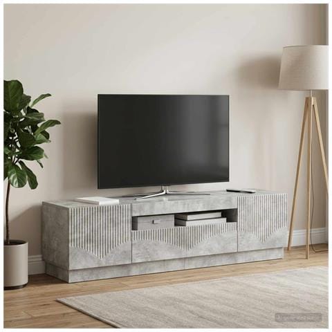 Mobile TV LED Grigio Cemento Legno ingegnerizzato - Foto 2