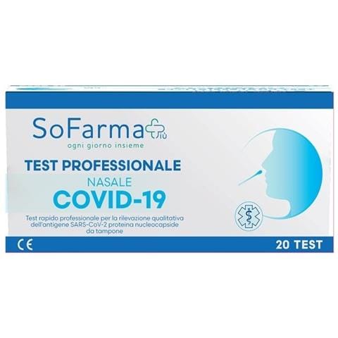 Test Antigenico Rapido COVID-19 Nasale Rilevazione Qualitativa Antigeni SARS-COV-2 in Tamponi Nasali 20 Pezzi Uso Professionale Sofarmapiu' - Foto 1