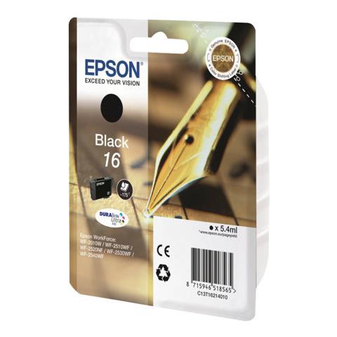 C13T16214010 Cartuccia Ink Originale Nera per Epson Workforce WF-2520 NF Capacità 175 Pagine  - Foto 2