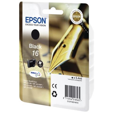 C13T16214010 Cartuccia Ink Originale Nera per Epson Workforce WF-2520 NF Capacità 175 Pagine  - Foto 13
