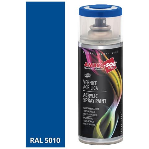 Bomboletta Vernice Spray Brillante Blu Genziana Interni Esterni Universale 400ml - Foto 3