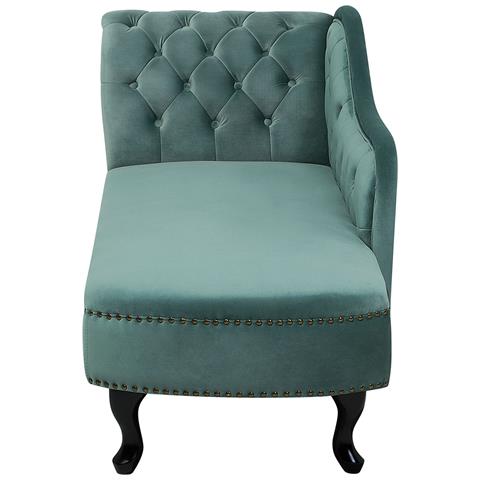 Chaise Longue Sinistra In Velluto Verde Menta Nimes - Foto 31