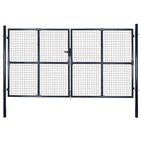 Cancello Per Giardino In Acciaio Zincato 289x150cm Grigio - Foto 1