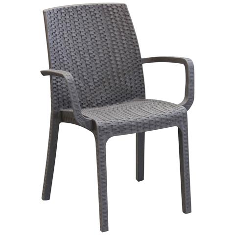 Alma - Poltrona Da Giardino Impilabile In Wicker Stampato - Foto 1