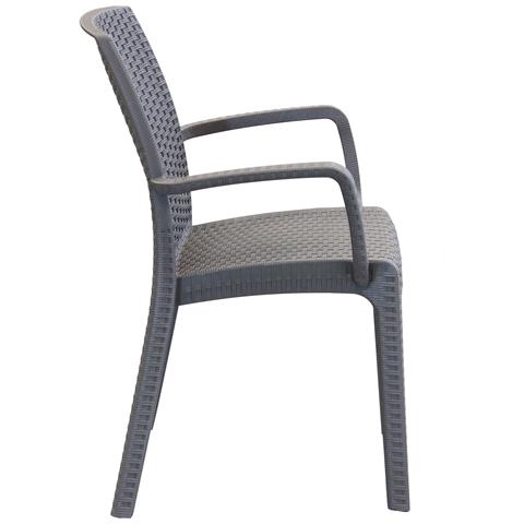 Alma - Poltrona Da Giardino Impilabile In Wicker Stampato - Foto 4