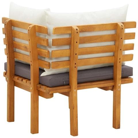 Divano Angolare da Giardino con Cuscini in Legno d'Acacia - Foto 2