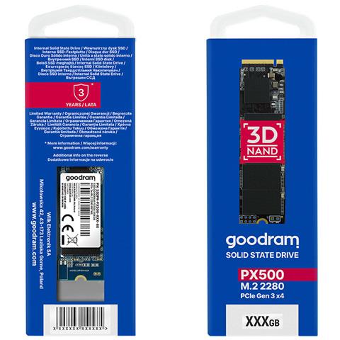 SSD GOODRAM PX500 M. 2 2280 PCIe GEN3 X4 NVMe 1.3 1TB 2050/1650MB / s - Foto 3