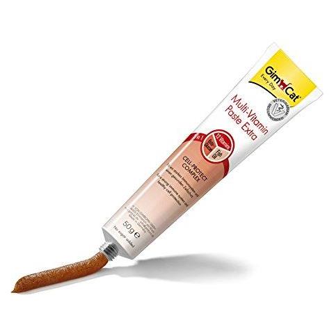 Multi-vitamina Paste Extra - Merenda Gatto Con Beta-glucani E Omega 3 E 6 Acidi Grassi Per La Protezione Delle Cellule Sane - 1 Tubo (1 X 50 G)  - Foto 2