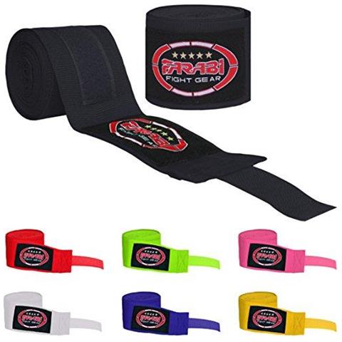 Farabi Bambini Mano Boxing Avvolge 25 Metri Di Lunghezza Guantoni Da Boxe Fitness Interno Messicano Avvolge Coppia (nero) - Foto 1