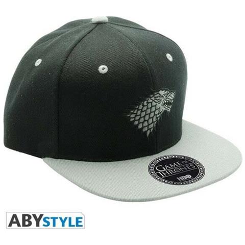 Game Of Thrones - - Stark - Cappellino Cappello Snapback - Nero & Grigio - Regolabile One Size Adult - Foto 1