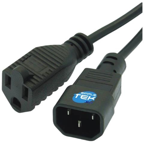 Cavo Adattore Di Alimentazione Nema5-15r Femmina To C14 Maschio Ups Us Plug - Foto 5