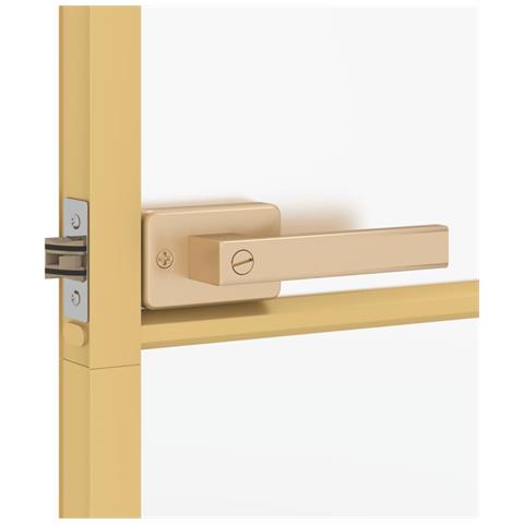 Porta Interni Sottile Oro 93x201,5cm Vetro Temperato Alluminio - Foto 2