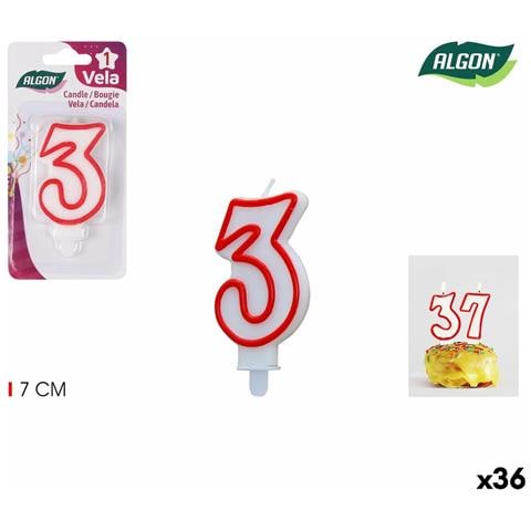Set Di Candele Algon Rosso (36 Unità) - Foto 1