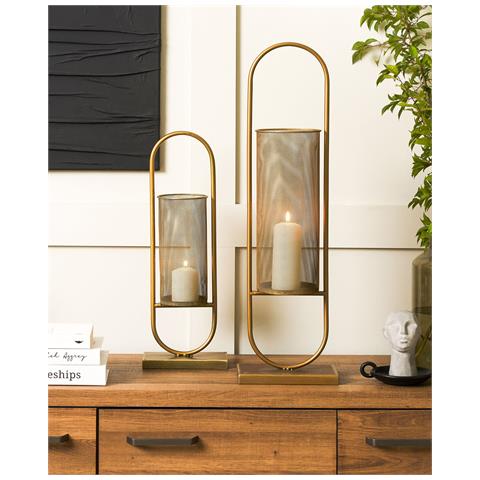 Portacandele Bohol Metallo Oro - Foto 1