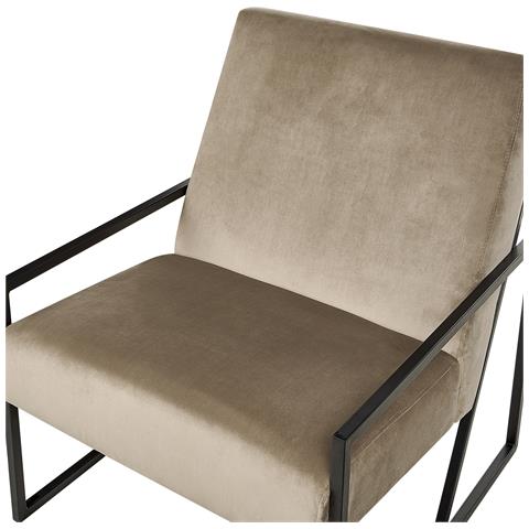 Poltrona Velluto Grigio Tortora Delary - Foto 2