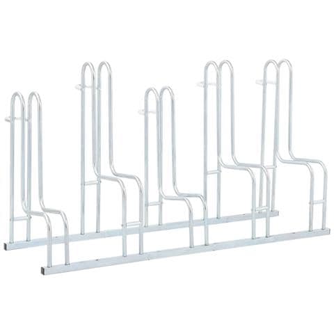 Supporto Per 5 Bici Da Pavimento Autoportante Acciaio Zincato - Foto 1
