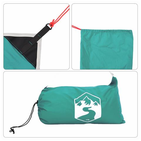 Baldacchino Da Spiaggia Con Ancore Per La Sabbia 214x236 Cm - Foto 2