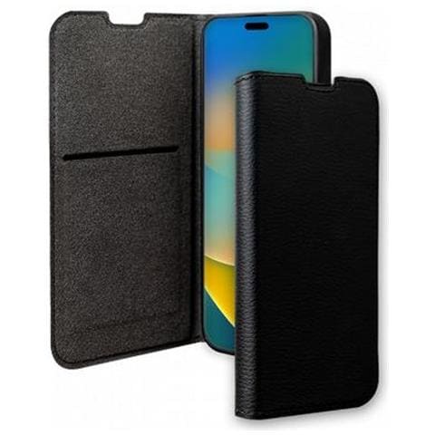 Custodia Per Iphone 15 Pro Folio Wallet Portacarte E Supporto Video, Nero - Foto 1