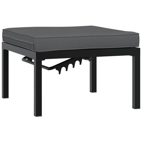 Panca Da Giardino Con Cuscini Nera In Alluminio - Foto 2