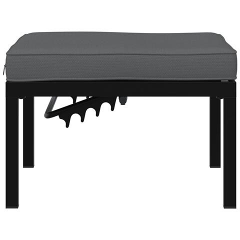 Panca Da Giardino Con Cuscini Nera In Alluminio - Foto 3