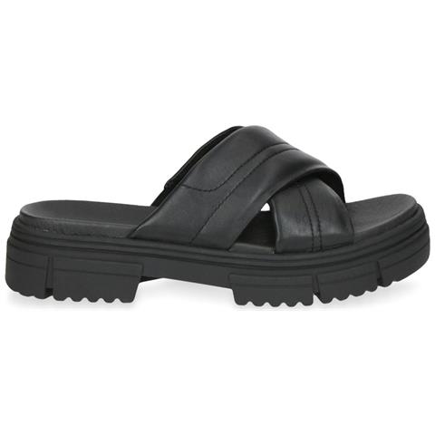 Black Softnap Casual Open Slippers Ciabatte Pelle Scarpe Donna Nero Eu 36, 9-27207-20-040 - Foto 1