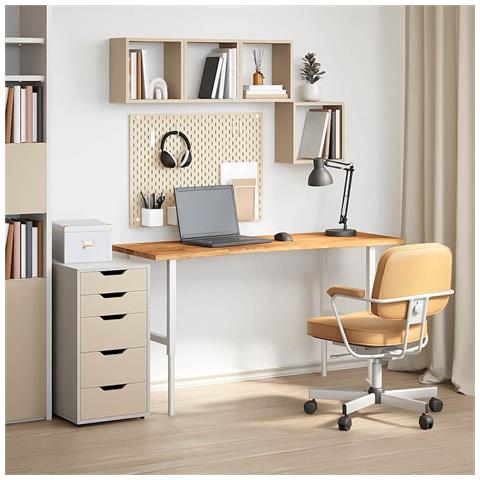 Piano Scrivania Marrone Chiaro 140x50x2,5 Cm In Rovere Massello - Foto 3