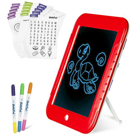3d Magic Pad Tablet Led Per Scrittura E Disegno. 8 Effetti Di Luce Fluorescente. Pennarelli In 6 Colori E Schede Da Gioco, Pittura E Scrittura. - Foto 1