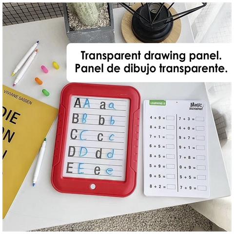 3d Magic Pad Tablet Led Per Scrittura E Disegno. 8 Effetti Di Luce Fluorescente. Pennarelli In 6 Colori E Schede Da Gioco, Pittura E Scrittura. - Foto 4