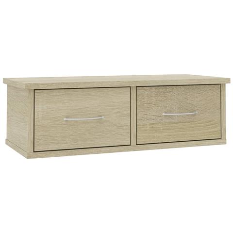 Scaffale Cassetti Parete Rovere Sonoma 60x26x18,5cm Multistrato - Foto 1